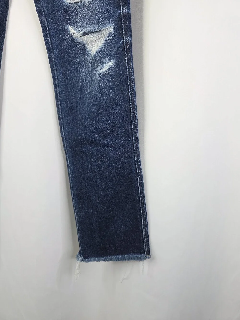 Flying Monkey Womens Size 23 Ultra High Rise Skinny Dark Denim Jeans Distressed‎